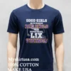 Minnesota Vikings Good Girls Bad Girls Go To Super Bowl Lix Shirt Navy Shirt
