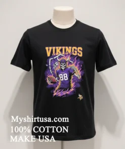 Minnesota Vikings Men’s Football Skeleton Player Burning Shirt