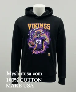 Minnesota Vikings Men’s Football Skeleton Player Burning Shirt