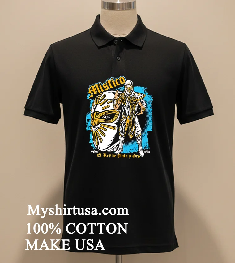Mistico El Rey De Plata Y Oro Lucha Libre Shirt Balck Shirt 1