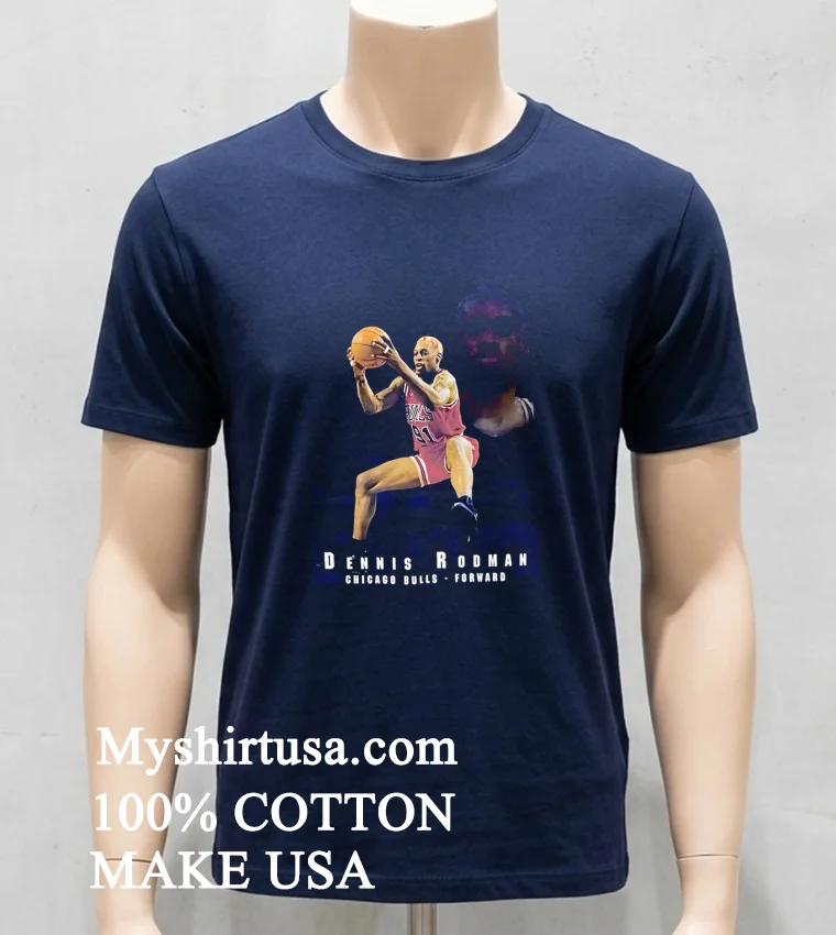 Mitchell Ness Dennis Rodman Shirt Navy Shirt