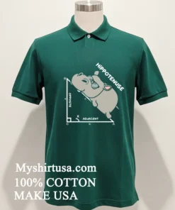 Moo Deng Geometry Hypotenuse Math Mathematics Shirt Green Shirt