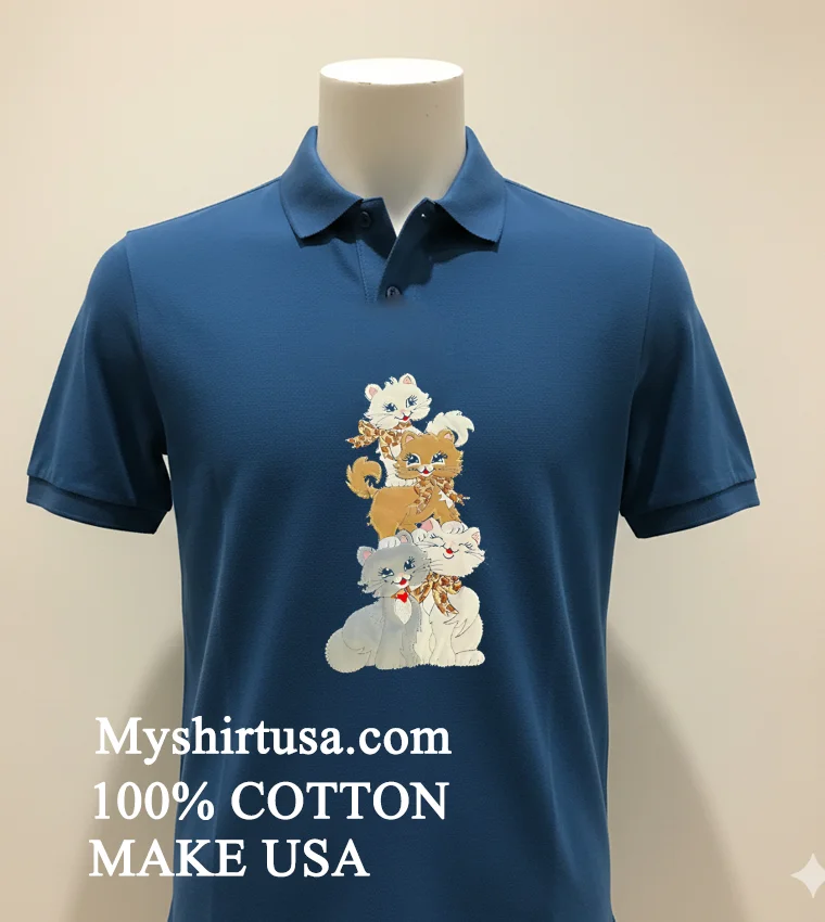 Morning Sun Kittens Shirt Navy Shirt 1