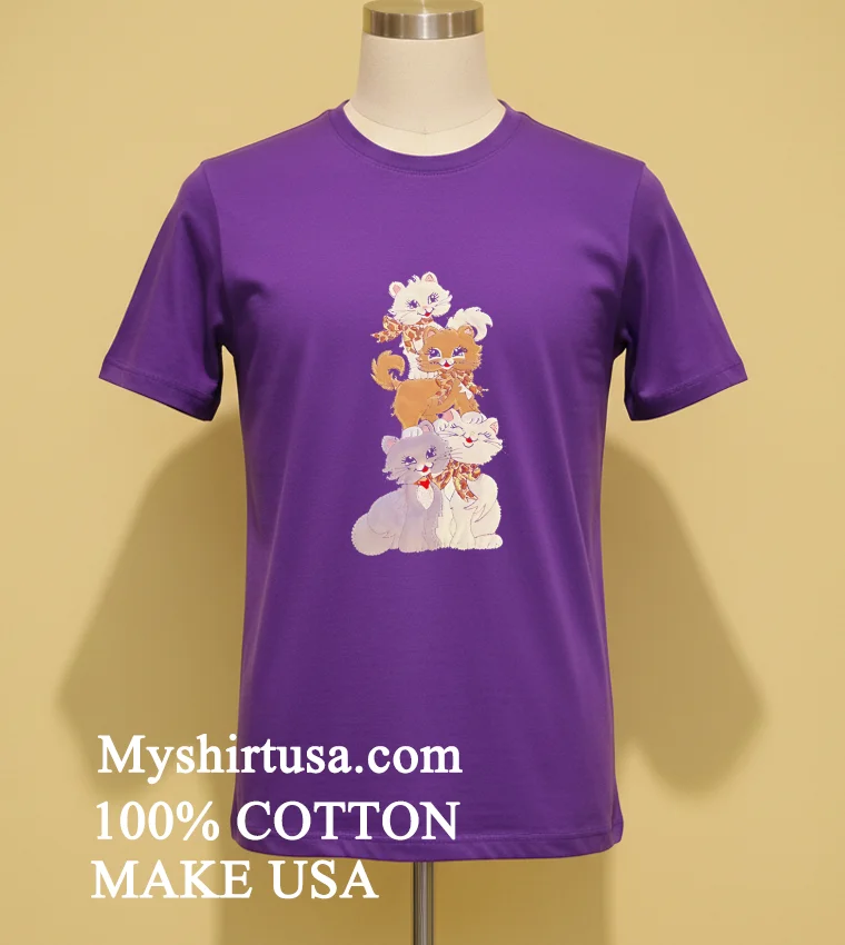 Morning Sun Kittens Shirt Purple Shirt