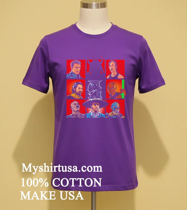 Mortal Kombat Ii Character Collage Shirt - purple-shirt Mortal Kombat Ii Character Collage Shirt Purple Shirt