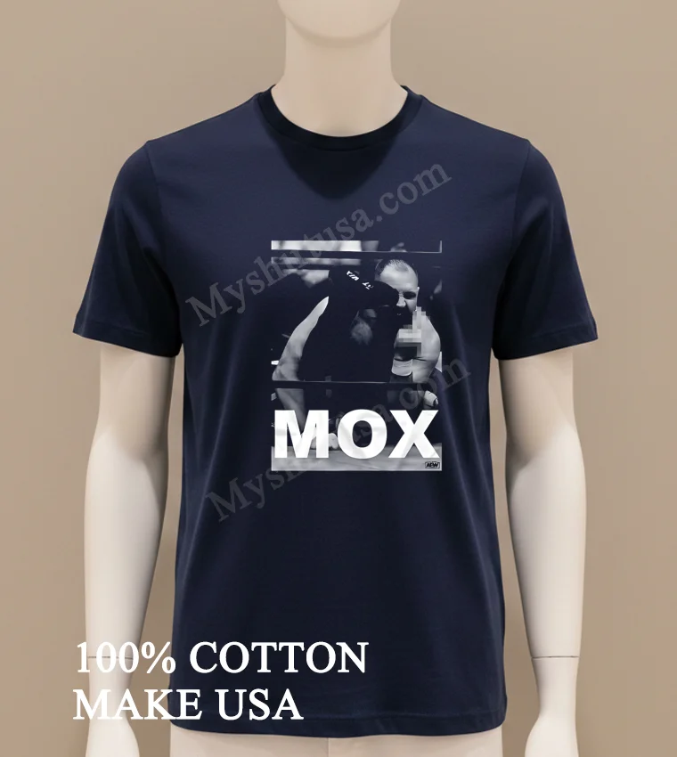 Mox Jon Moxley Middle Finger Wrestling Ring Graphic Shirt Navy Shirt