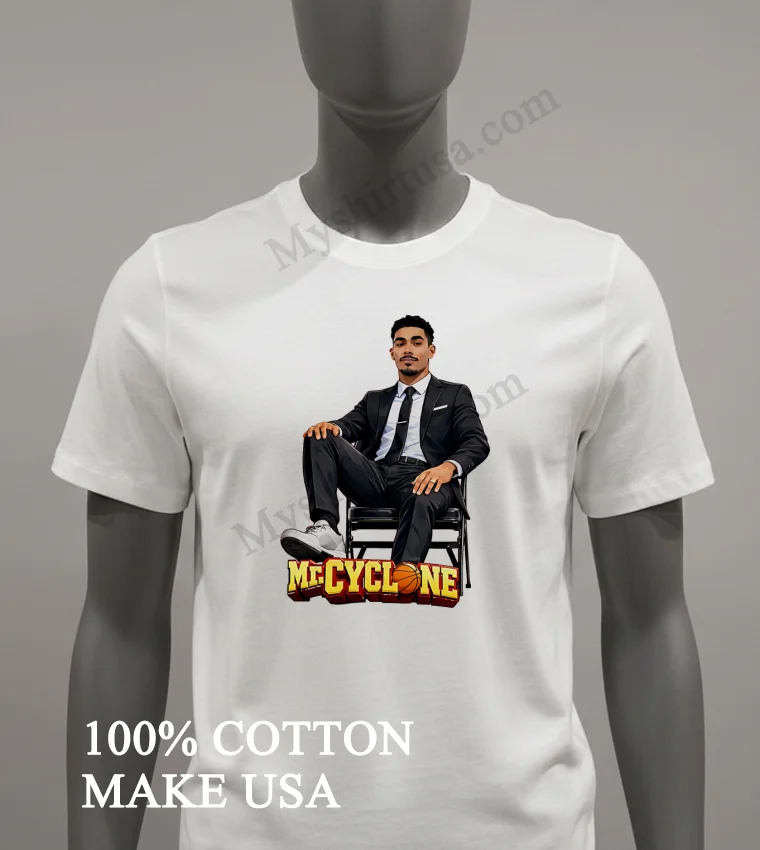 Mr Cyclone Basketball Player In Suit Sitting On Chair Shirt White T Shirt 1