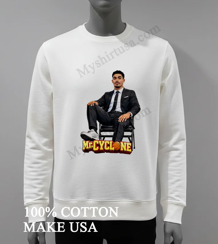 Mr Cyclone Basketball Player In Suit Sitting On Chair Shirt White T Shirt 3