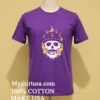 Mustache Pirate Skull Shirt Purple Shirt