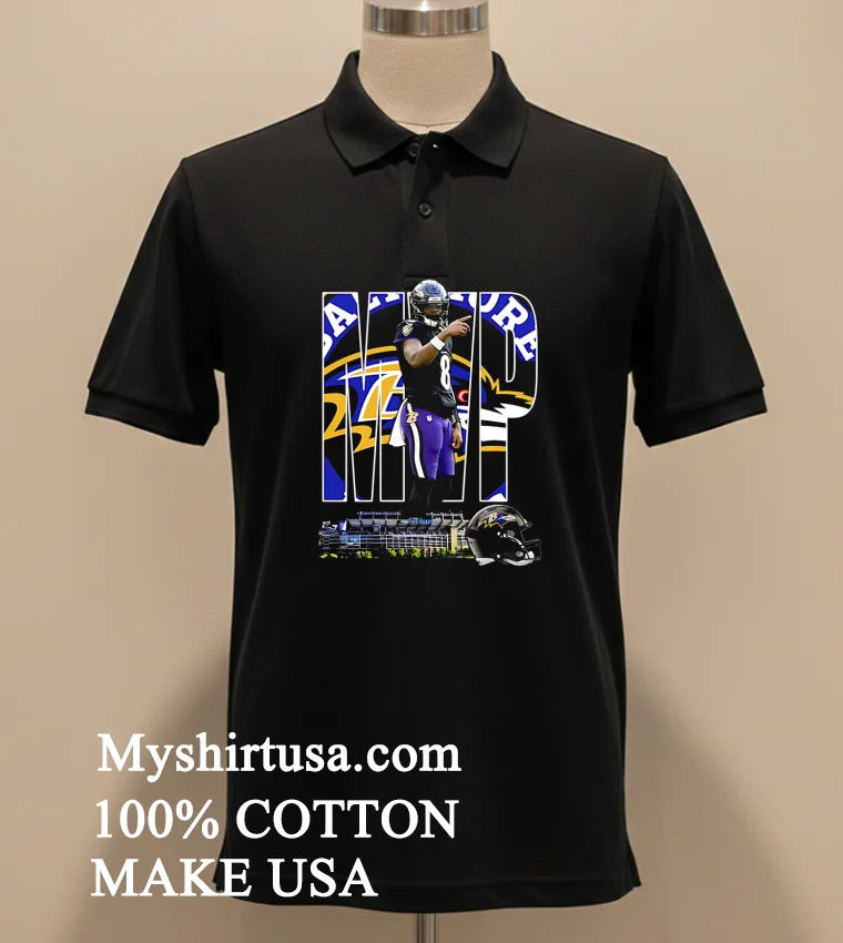 Mvp Lamar Jackson Baltimore Ravens Graphic Helmet Shirt Balck Shirt