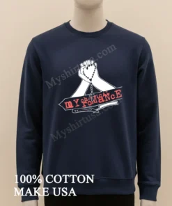 My Chemical Romance Praying Hands Rosary And Razor Blade funny america t-shirts