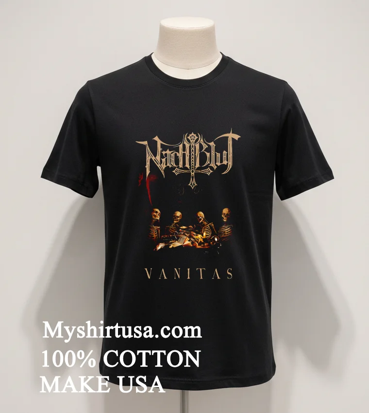 Nachtblut Vanitas Skeletons Shirt Balck Shirt 1