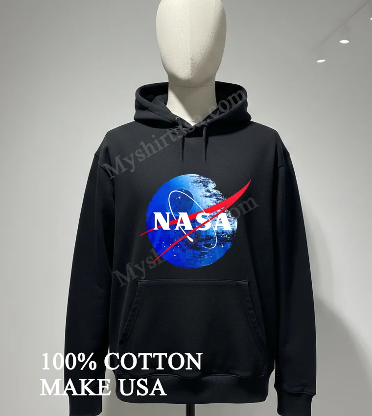 Nasa Logo On Death Star Space Station funny america t-shirts - hoodie-shirt Nasa Logo On Death Star Space Station Shirt Hoodie Shirt