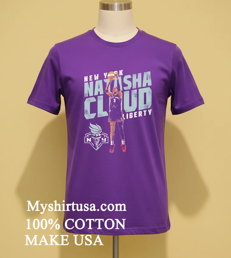 Natasha Cloud New York Liberty Slant Shirt - purple-shirt Natasha Cloud New York Liberty Slant Shirt Purple Shirt