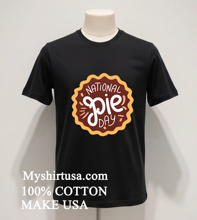 National Pie Day Logo Shirt Balck Shirt 1
