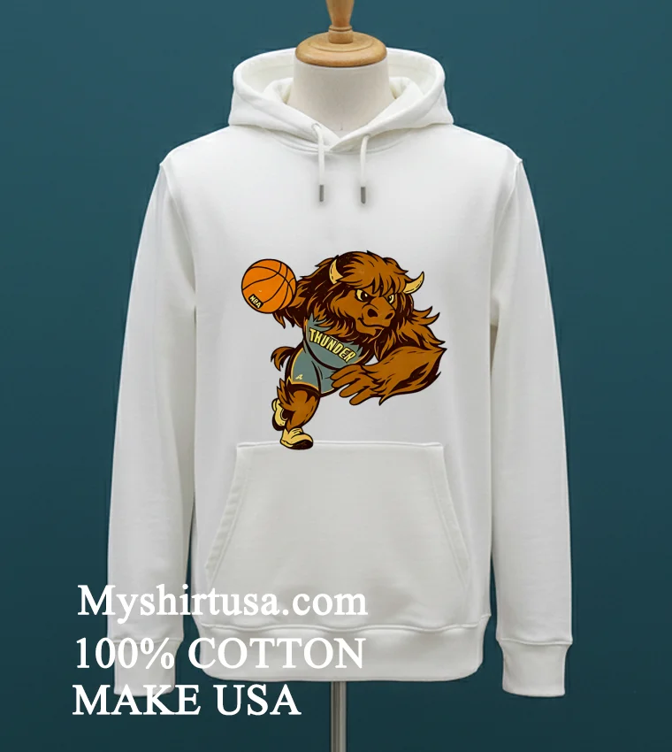 Nba Finals 2025 Champions Oklahoma City Thunder Bison Shirt White T Shirt 2