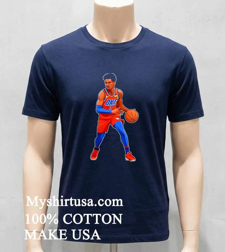 Nba Shai Gilgeous Alexander Move Shirt Navy Shirt