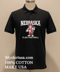 Nebraska Herbie Husker Mascot Flag Football Graphic funny america t-shirts