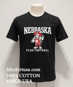 Nebraska Herbie Husker Mascot Flag Football Graphic funny america t-shirts