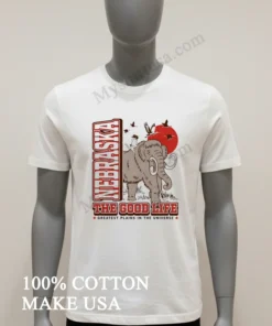 Nebraska The Good Life Greatest Plains Mammoth Cowboy Cat funny america t-shirts