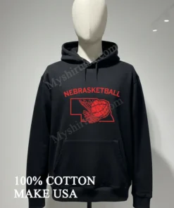 Nebrasketball Nebraska State Map And Basketball Net Sports funny america t-shirts