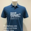 Need Prayer Tap My Shoulder Shirt Navy Shirt 2