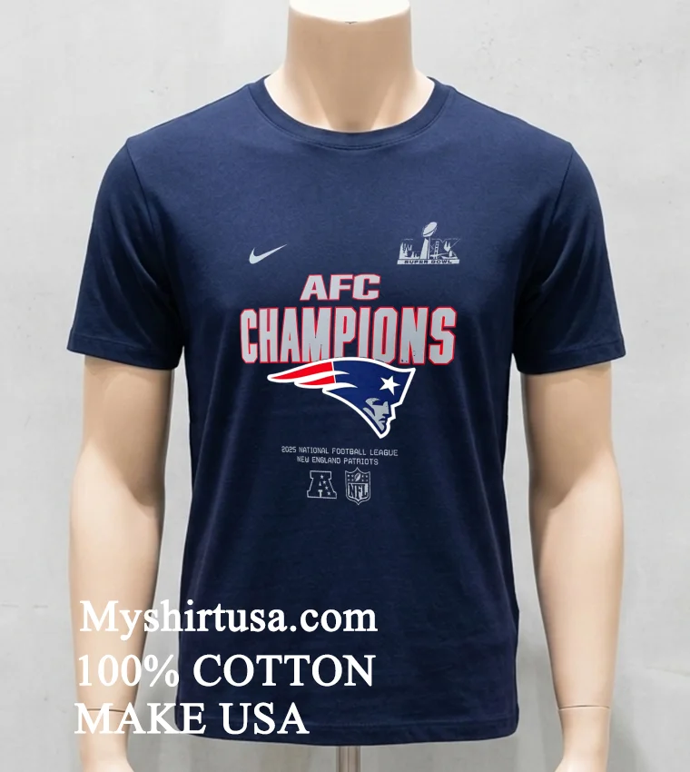New England Patriots 2025 Afc Champions Super Bowl Shirt - navy-shirt New England Patriots 2025 Afc Champions Super Bowl Shirt Navy Shirt