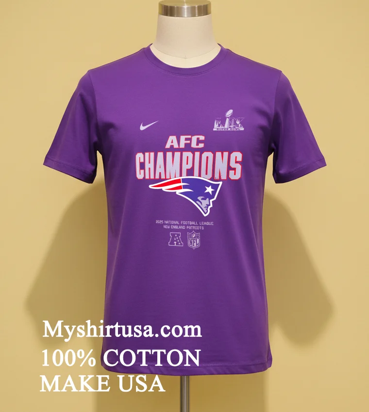 New England Patriots 2025 Afc Champions Super Bowl Shirt Purple Shirt