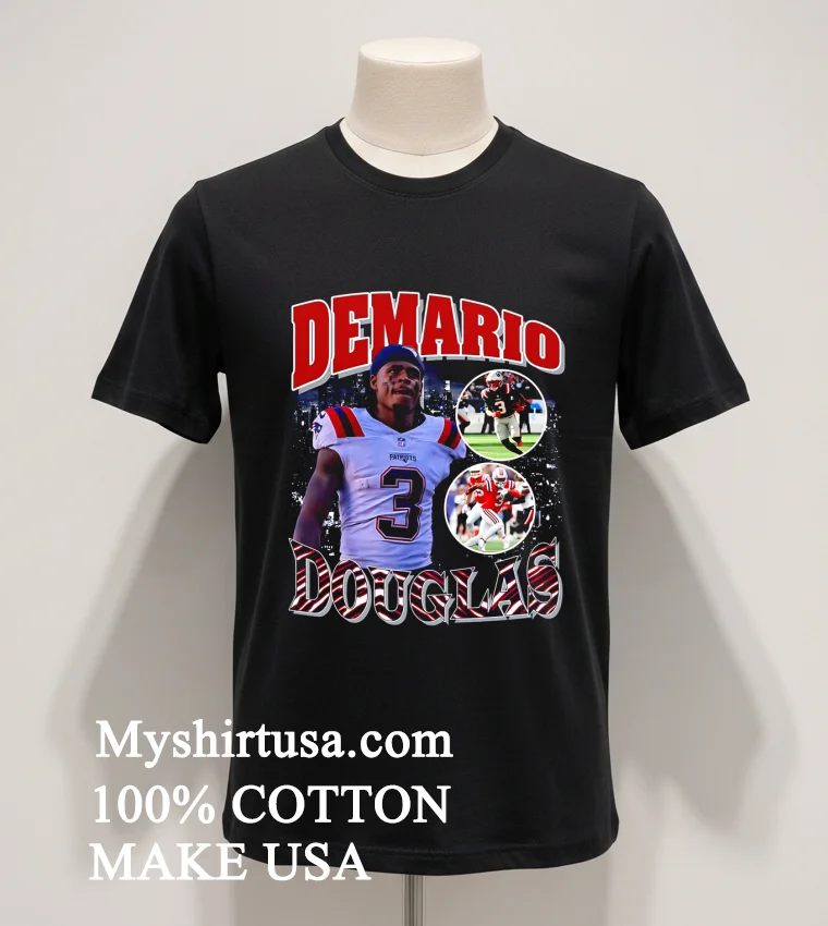 New England Patriots Demario Douglas Throwback Style Graphic Shirt - balck-shirt New England Patriots Demario Douglas Throwback Style Graphic Shirt Balck Shirt 1