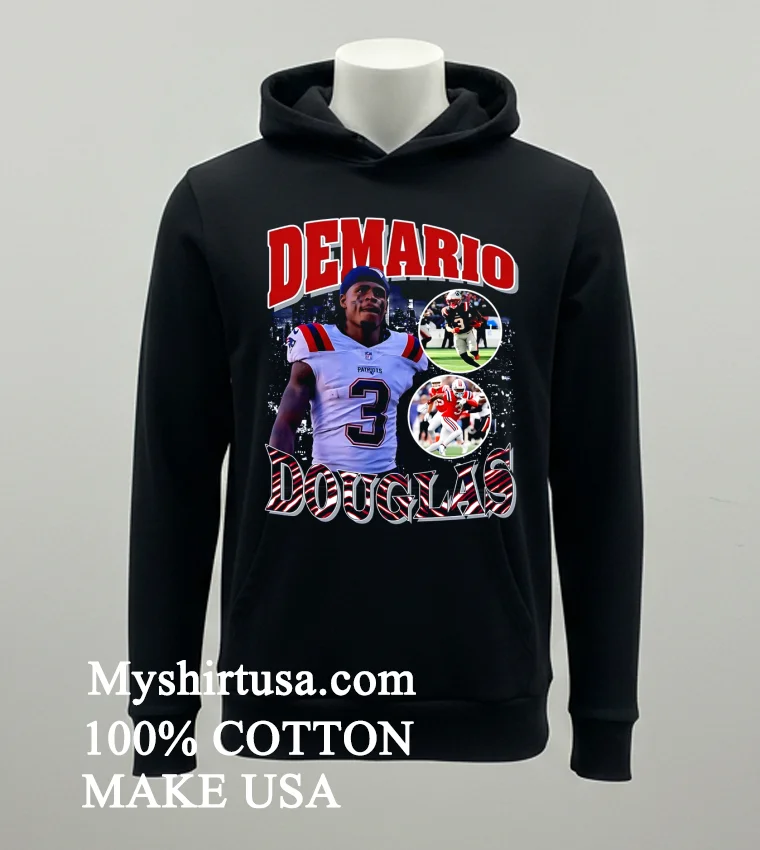 New England Patriots Demario Douglas Throwback Style Graphic Shirt Balck Shirt