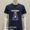 New England Patriots Fans Bad Bunny Conejo Malo Graphic Shirt Navy Shirt