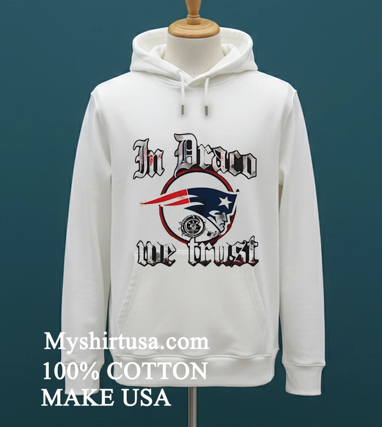 New England Patriots In Draco We Trust Logo Shirt White T Shirt 1