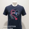 New England Patriots Logo Heart Stethoscope Nurse Medical Professional Shirt Navy Shirt 1