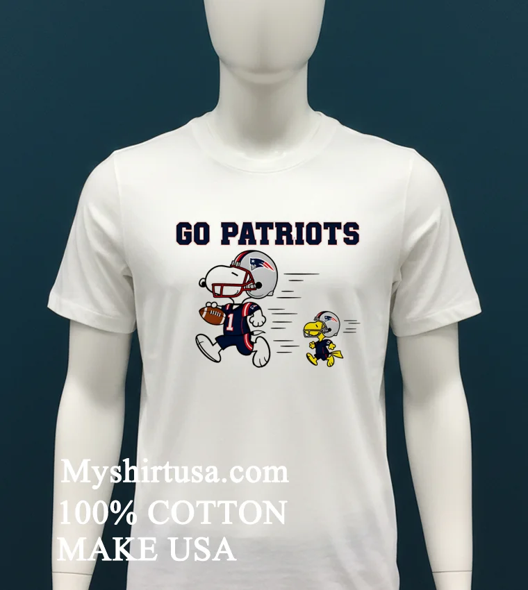 New England Patriots Snoopy Go Patriots Cartoon Shirt - white-t-shirt New England Patriots Snoopy Go Patriots Cartoon Shirt White T Shirt 1