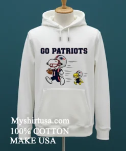 New England Patriots Snoopy Go Patriots Cartoon Shirt