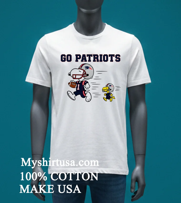 New England Patriots Snoopy Go Patriots Cartoon Shirt - white-t-shirt New England Patriots Snoopy Go Patriots Cartoon Shirt White T Shirt 3