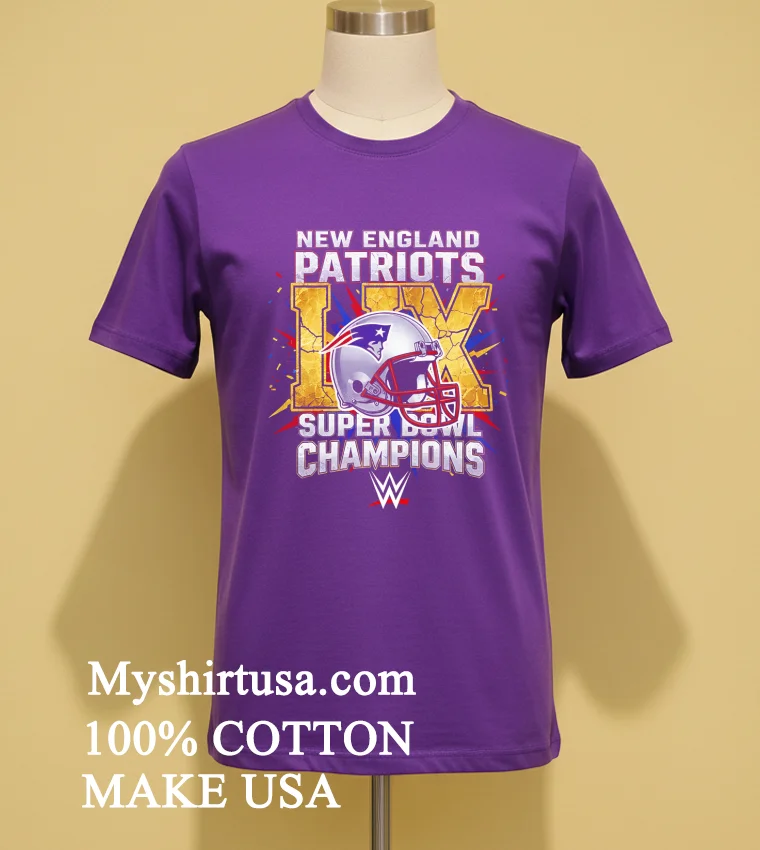 New England Patriots Super Bowl Lix Champions Wwe Shirt Purple Shirt