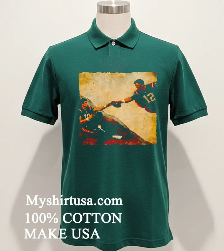 New England Patriots Tom Brady Give The Ball Drake Maye Shirt Green Shirt