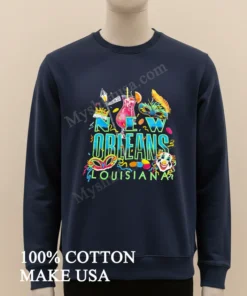 New Orleans Louisiana Mardi Gras Bourbon Street funny america t-shirts