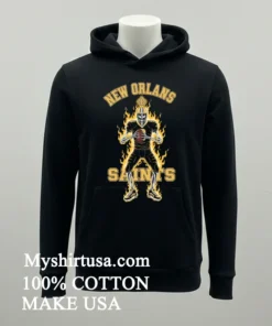 New Orleans Saints Men’s Football Skeleton Player Burning Shirt