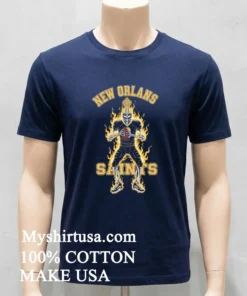 New Orleans Saints Men’s Football Skeleton Player Burning Shirt