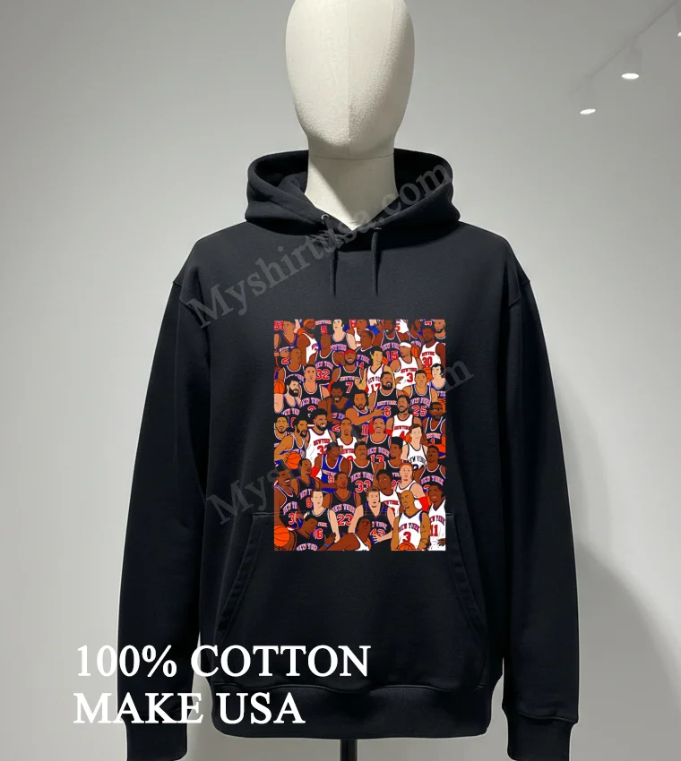 New York Basketball Players Collage Team Spirit Sports Graphic Shirt Hoodie Shirt