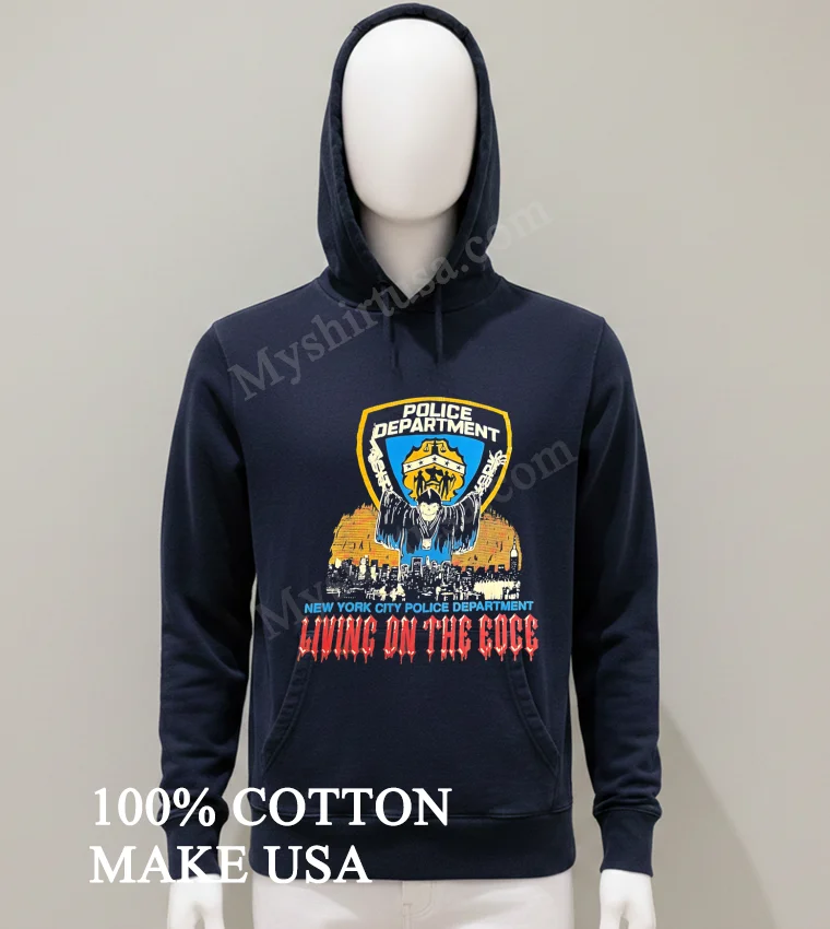 New York City Police Department Living On The Edge Shirt Balck Shirt