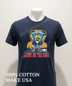 New York City Police Department Living On The Edge funny america t-shirts