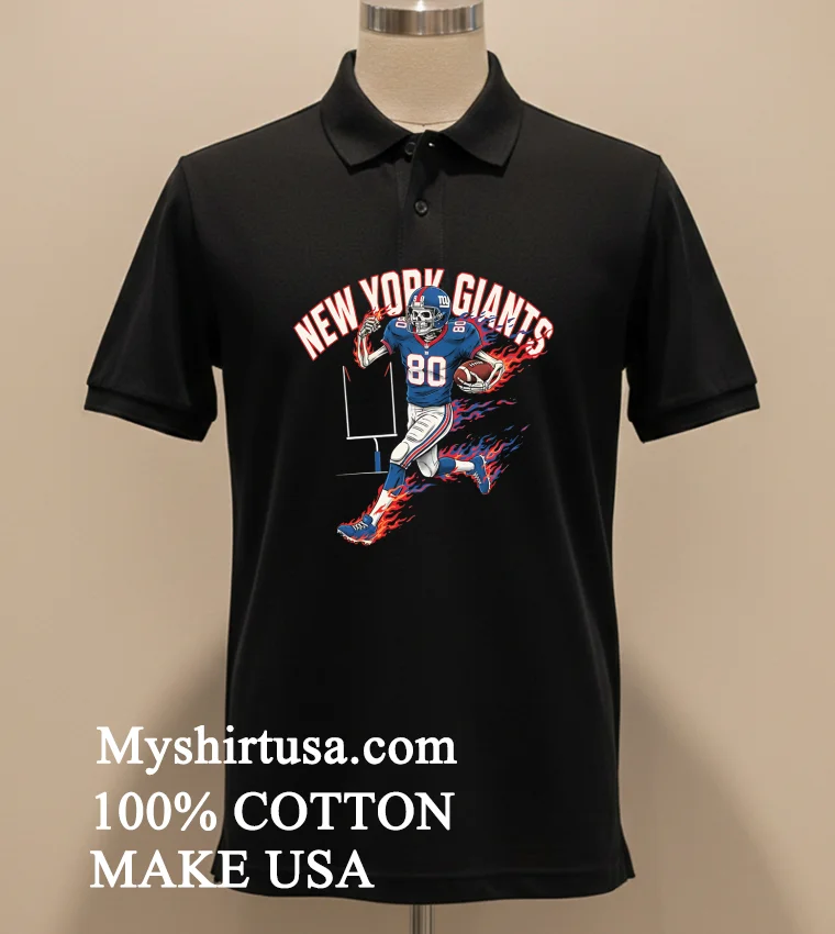 New York Giants Men’s Football Skeleton Player Burning Shirt - balck-shirt New York Giants Mens Football Skeleton Player Burning Shirt Balck Shirt 2