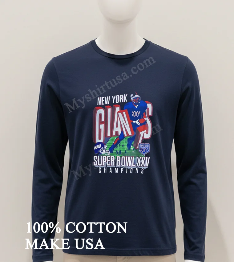 New York Giants Super Bowl Xxv Champions Football Player Shirt Hoodie Shirt 1