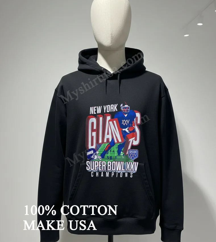 New York Giants Super Bowl Xxv Champions Football Player Shirt Hoodie Shirt