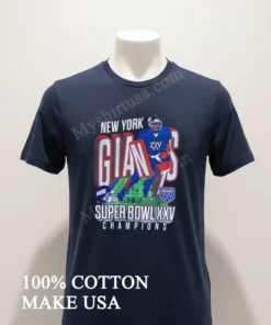 New York Giants Super Bowl Xxv Champions Football Player funny america t-shirts
