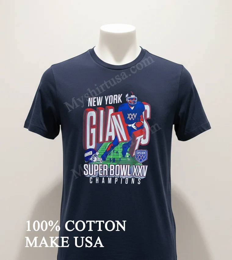 New York Giants Super Bowl Xxv Champions Football Player funny america t-shirts - navy-shirt New York Giants Super Bowl Xxv Champions Football Player Shirt Navy Shirt 1
