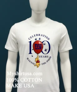 New York Giants X Winnie The Pooh 100Th Anniversary Shirt